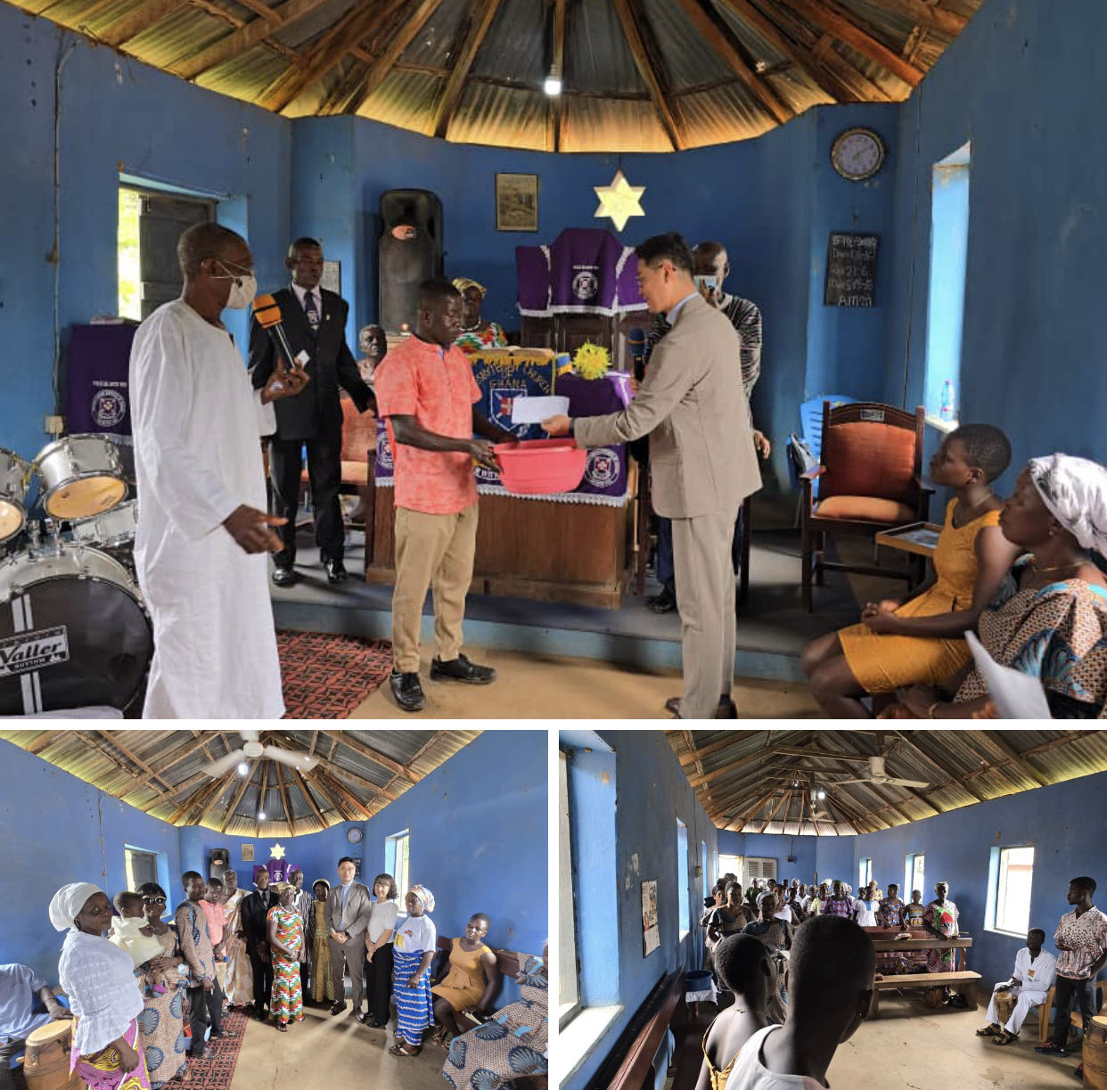 Rev. Cho donates cash to support Chate church building